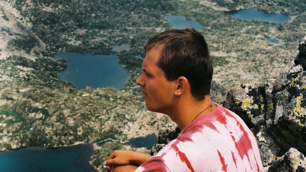 Autor wpisu na grani gdzieś w Pirenejach w Andorze. 1995.